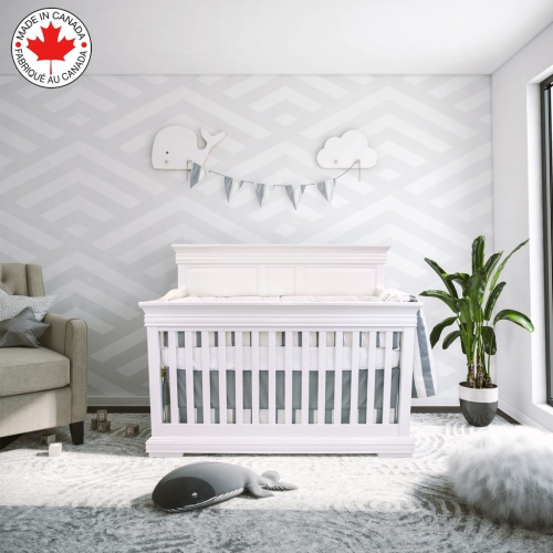 BEBELELO  - 5 Pieces Bedding for Baby - Grey And With A Sheep Pattern In White