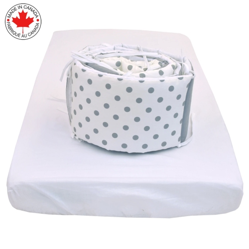 Bebelelo - 5 pieces bedding for baby - grey and white with an Elephant pattern