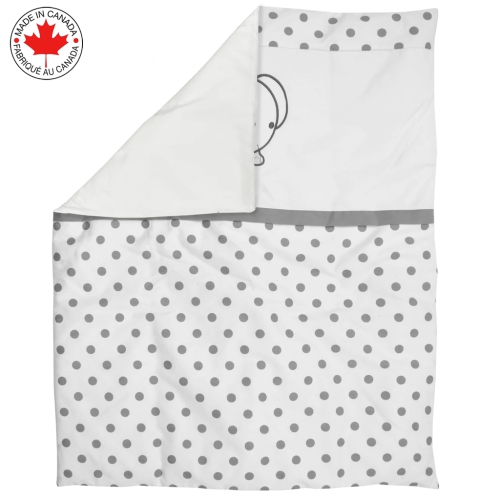 Bebelelo - 5 pieces bedding for baby - grey and white with an Elephant pattern
