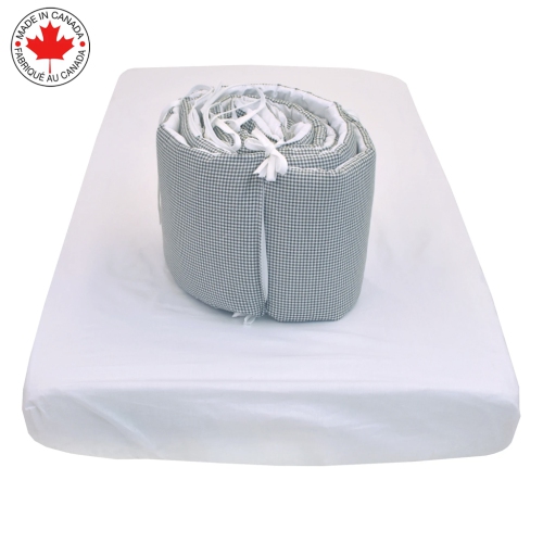 Belelo - 5 pièces de literie pour bébé - gris et blanc avec un motif de mouton