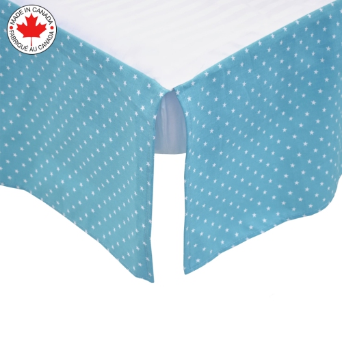 Bebelelo - 5 pieces bedding for baby - turquoise and white with a Sleeping Dog pattern