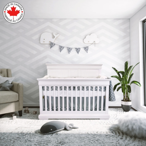 BEBELELO  - 5 Pieces Bedding for Baby - Grey And With A Sheep Pattern In White