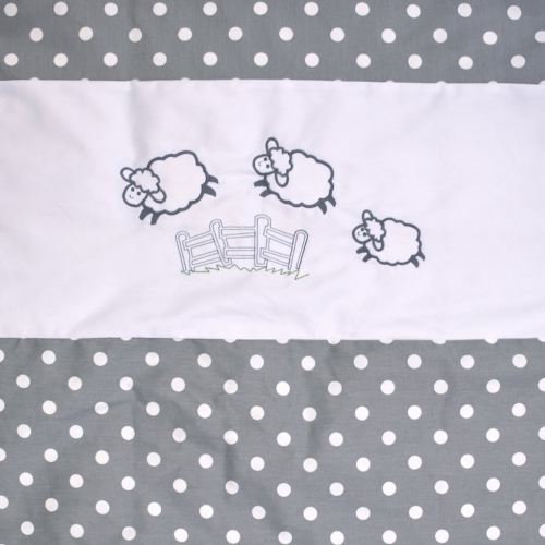 Bebelelo - 5 pieces bedding for baby - grey and white with a Sheep pattern