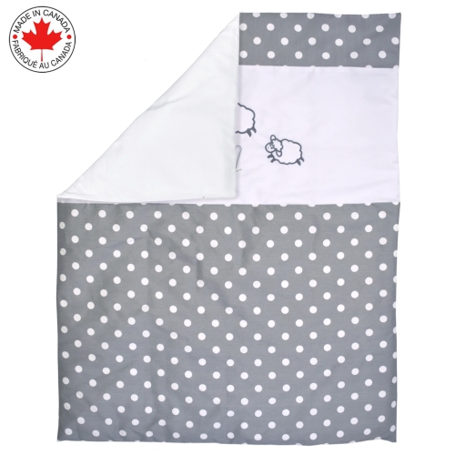 Bebelelo - 5 pieces bedding for baby - grey and white with a Sheep pattern