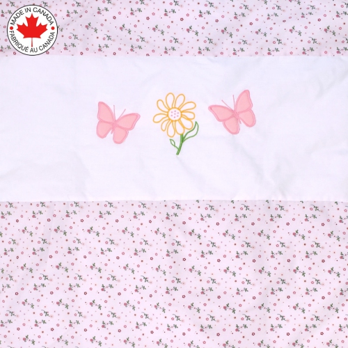 Bebelelo - 5 pieces bedding for baby - pink and purple with a Butterfly pattern
