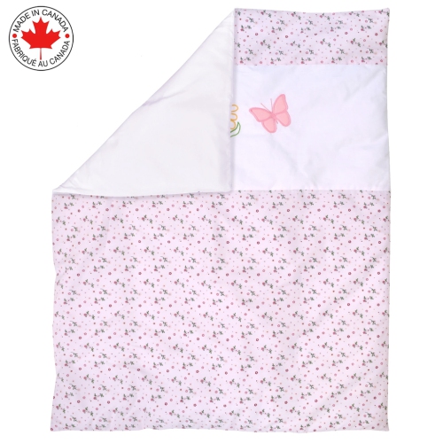 Bebelelo - 5 pieces bedding for baby - pink and purple with a Butterfly pattern