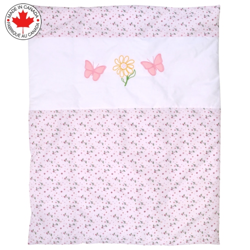 Bebelelo - 5 pieces bedding for baby - pink and purple with a Butterfly pattern