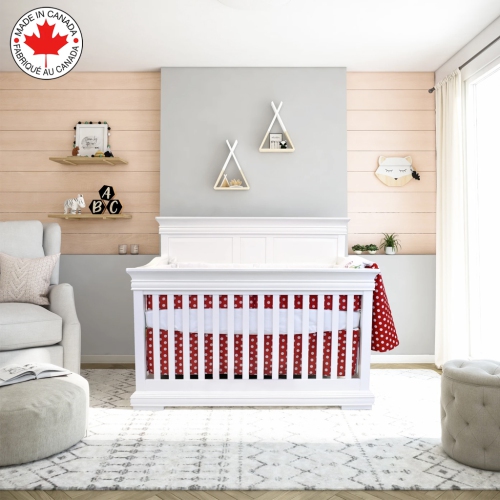 Bebelelo 5 Pieces Bedding For Baby Red And White With A