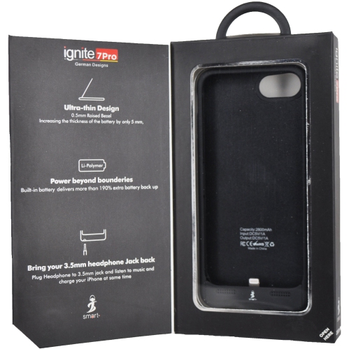 SAMA-Ignite 7pro Battery Case for iphone 7 / 6s / 6 2800 mAh - Black