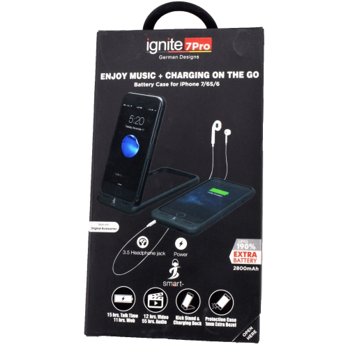 SAMA-Ignite 7pro Battery Case for iphone 7 / 6s / 6 2800 mAh - Black