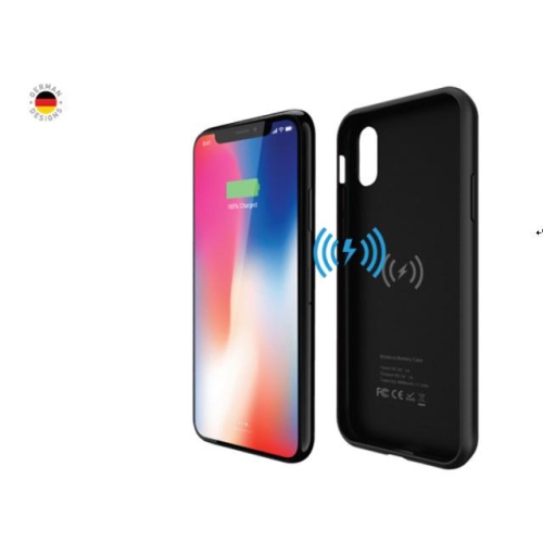SAMA-Air Connect Wireless Battery Case for iphone X 3000 mAh Free Screen Protector - Black