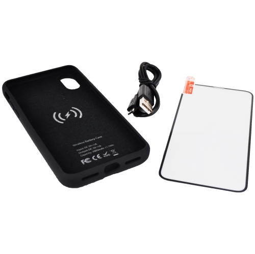 SAMA-Air Connect Wireless Battery Case for iphone X 3000 mAh Free Screen Protector - Black