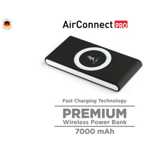 Le chargeur portable sans fil de 7000 mAh SAMA-Air Connect PRO comprend un tapis de chargement sans fil Câble USB port USB - Noir