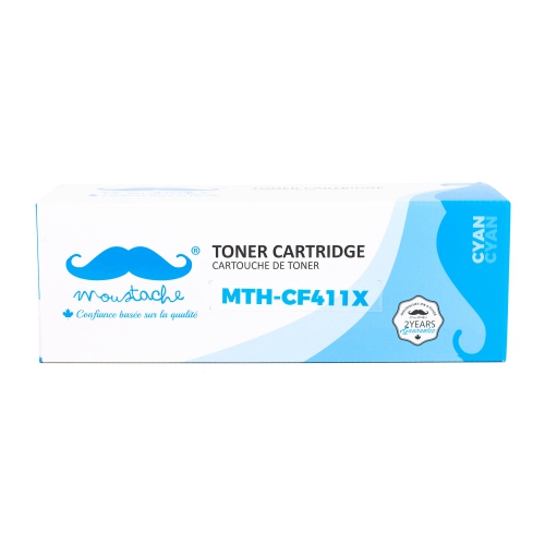 Compatible HP 410X CF411X Cyan Toner Cartridge High Yield - Moustache®