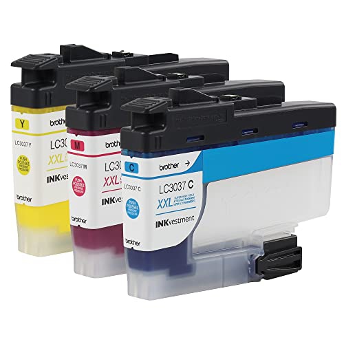 Brother Genuine LC30373PKS, 3-Pack Super High-Yield Color INKvestment Tank Ink Cartridges, Includes 1 Cartridge Each of Cya...