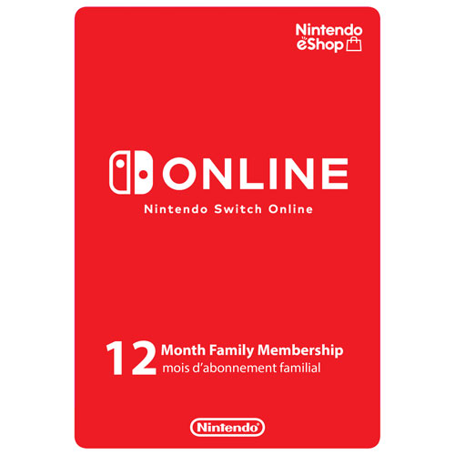 Abonnement familial de 12 mois à Nintendo Switch Online - Téléchargement numérique