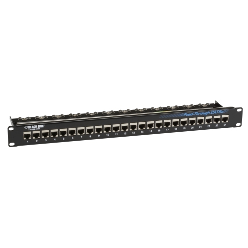 Black Box Network 24-Port CAT5e Feed-Through Patch Panel