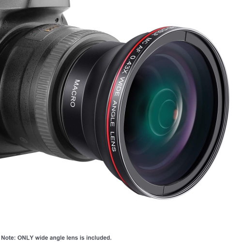 52mm 0.43x HD Wide Angle Lens With Macro Close-up Portion Lens No Distortion