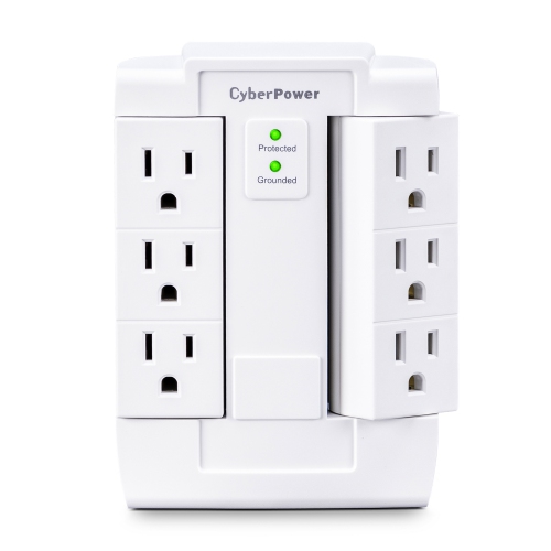 Cyberpower 6-Outlet Surge Protector - White