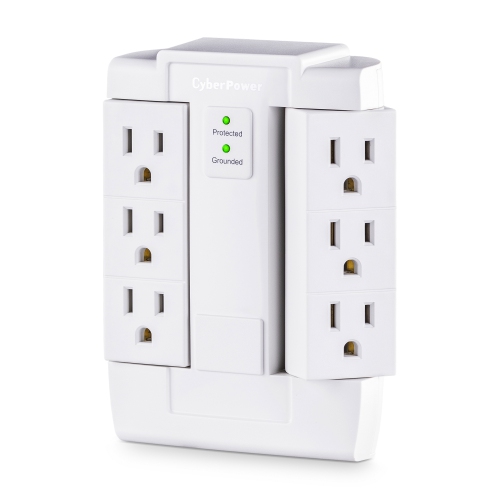 Cyberpower 6-Outlet Surge Protector - White
