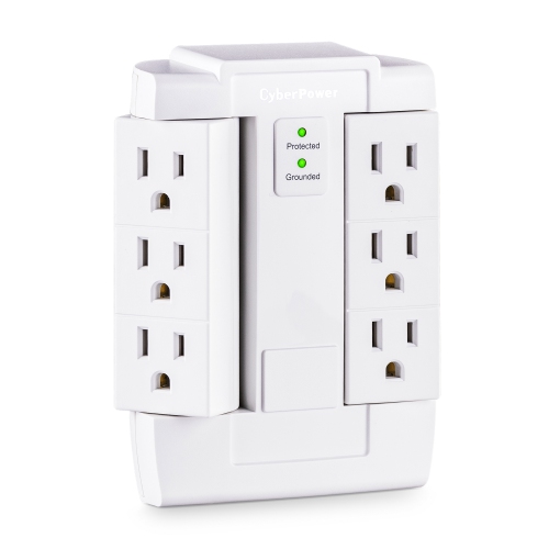 Cyberpower 6-Outlet Surge Protector - White
