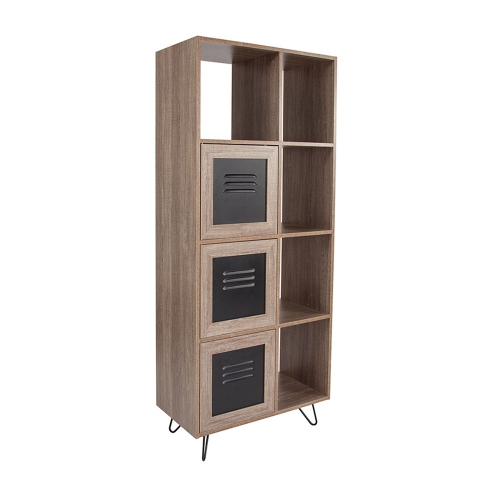 Flash Furniture Woodridge Collection 63 High Rustic Wood Grain