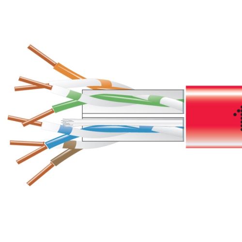 BLACK BOX NETWORK  Cat6 1000-Ft Solid Bulk Cable - (Eyn869B-Pb-1000) In Red