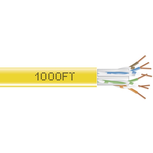 BLACK BOX NETWORK  Cat6 1000-Ft Solid Bulk Cable - (Eyn872A-Pb-1000) In Yellow