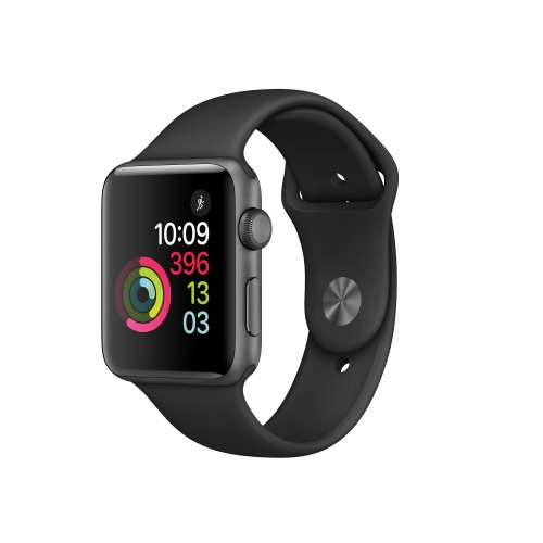 Apple Watch Series 2 42mm Smartwatch with GPS, Gray Aluminum Case, Black Sport Band by APPLE - Refurbished condition - Image 2