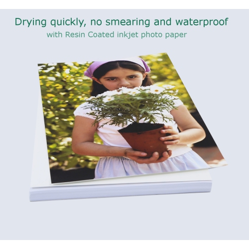 COLORBLACK® 5 Packs of Glossy Resin Coated Inkjet Photo Paper, 4X6 Inches / 102x152 mm, 69lbs / 260gsm, 100 sheets/Pack