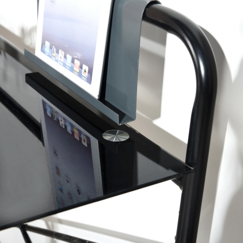 Tempered Glass Metal Computer Desk Table Modern Stylish