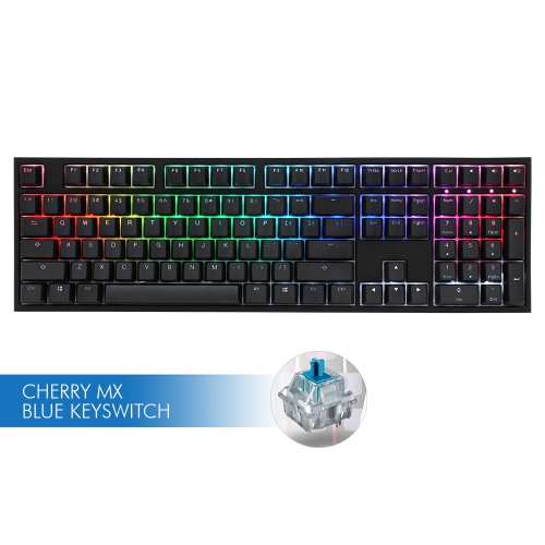 Ducky One 2 RGB LED - MX Blue Switch Full Sized Mechanical Keyboard