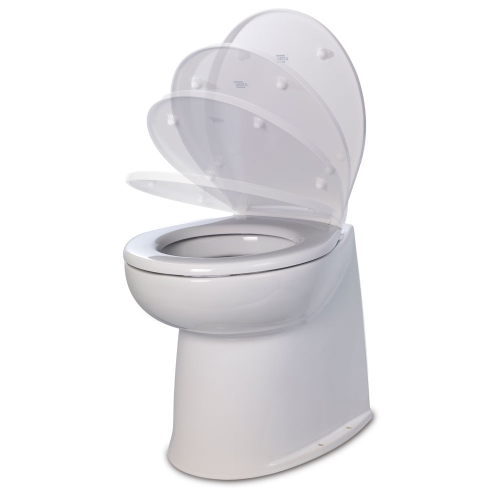 Image 1 de 1.. Jabsco 17" Deluxe Flush Fresh Water Electric Toilet w-Soft Close Lid - 24V