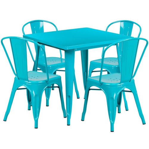 31 5sq Yellow Metal Table Set Best Buy Canada