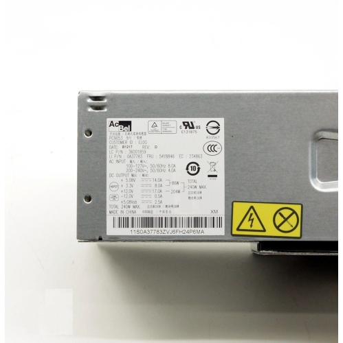 New Genuine Lenovo ThinkCentre M71 M72e M73 M75E M77 240W Power Supply 54Y8819