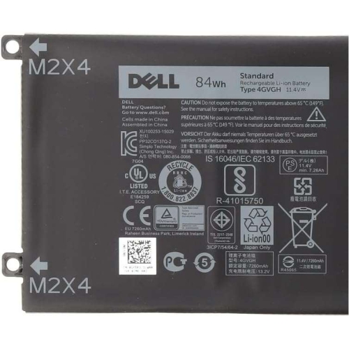 Genuine Dell XPS 15 9550 Laptop Battery - 84Wh, 6 Cells, Black