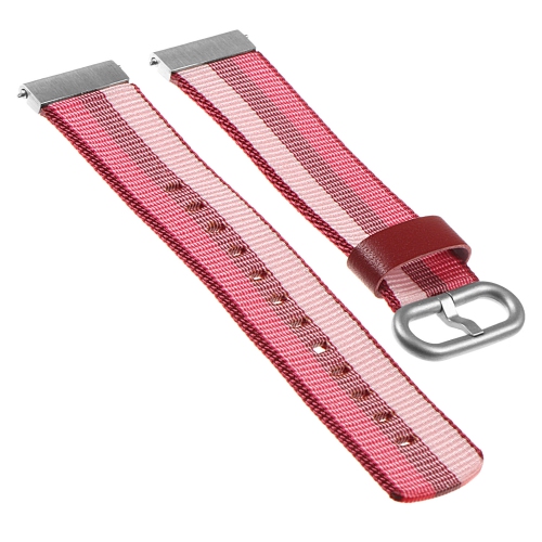 StrapsCo Ballistic Woven Nylon Replacement Watch Band Strap for Samsung Gear S3 Classic/Frontier - Burgundy & Pink