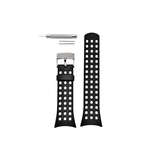 STRAPSCO  Mens Classic Ventilated Silicone Rubber Watch Strap Band for Suunto M-Series M1 M2 M4 M5 - In Black