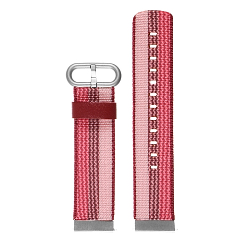 STRAPSCO  Ballistic Woven Nylon Replacement Watch Band Strap for Samsung Gear S2 Classic - Burgundy & In Pink