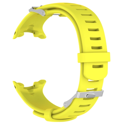 StrapsCo Silicone Rubber Replacement Watch Band with Extension Strap for Suunto D4i Novo - Yellow