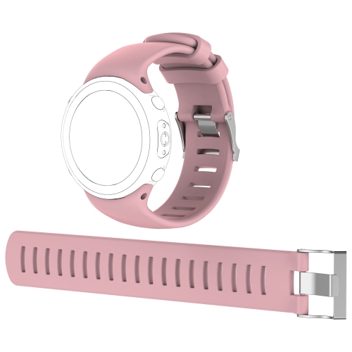 StrapsCo Silicone Rubber Replacement Watch Band with Extension Strap for Suunto D4i Novo - Pink