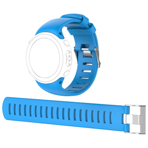 StrapsCo Silicone Rubber Replacement Watch Band with Extension Strap for Suunto D4i Novo - Blue