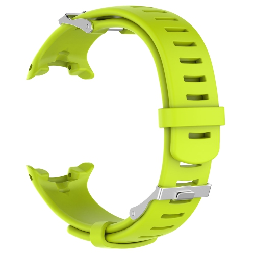 StrapsCo Silicone Rubber Replacement Watch Band w/ Extension Strap for Suunto D4i Novo - Neon Yellow