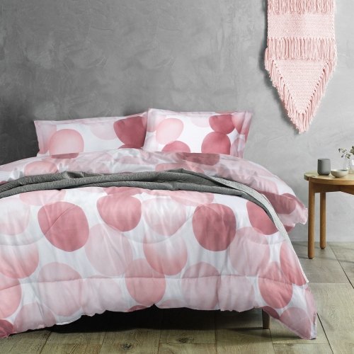 Adrien Lewis Pink Fiesta 3 Pieces Comforter Set Blush Collection