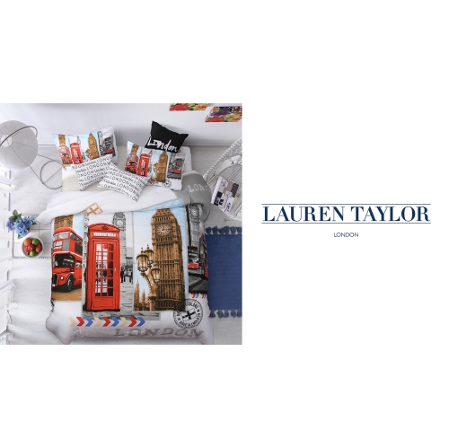 Lauren Taylor New London 7pc Microfiber Comforter Set Multi Full