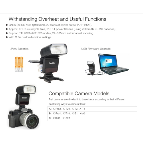 Godox TT350 Thinklite TTL Flash for Fuji