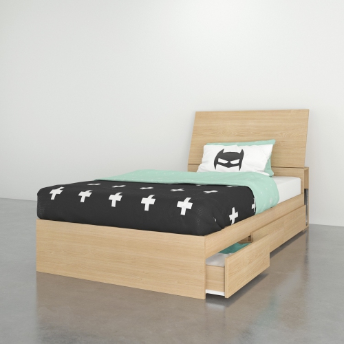 Nexera 2 Piece Twin Size Bedroom Set Natural Maple Best Buy Canada