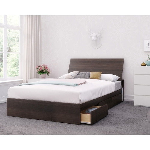 Nexera 3-Piece Bedroom Set With Bed Frame, Headboard & Nightstand