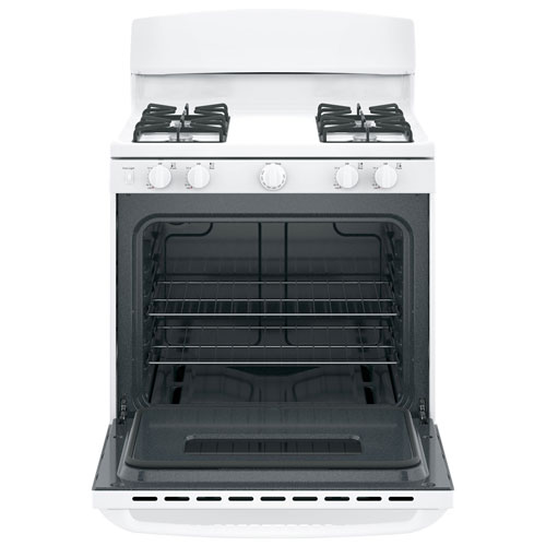 GE Profile 30" 4.8 Cu. Ft. Free-Standing Gas Range with Broiler Drawer (JCGBS10DEMWW) - White