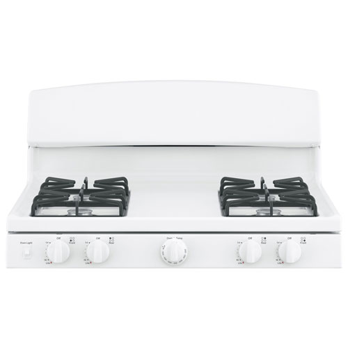 GE Profile 30" 4.8 Cu. Ft. Free-Standing Gas Range with Broiler Drawer (JCGBS10DEMWW) - White